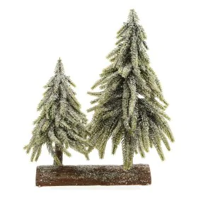 Árbol de Navidad Doble Nevado Base de madera (28 x 16 x 28 cm) de BigBuy Christmas, Navidad - Ref: S7912936, Precio: 14,21 €,...