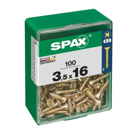 Boîte à vis SPAX Tête plate 3,5 x 16 mm (100 Unités) de SPAX, Vis - Réf : S7913868, Prix : 5,82 €, Remise : %