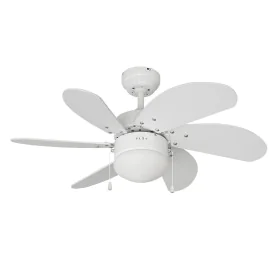 Ventilatore da Soffitto con Luce EDM 33985 Aral Bianco 50 W di EDM, Ventilatori da soffitto con lampada - Rif: S7917024, Prez...