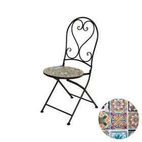 Chaise de jardin Praha Noir Extérieur Fer (39 x 47 x 94 cm) de BigBuy Garden, Chaises de table de jardin - Réf : S7918787, Pr...