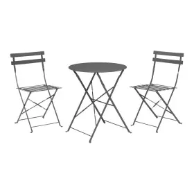 Conjunto de Mesa con 2 Sillas IPAE Progarden Bistró Plegable Antracita (3 Piezas) de IPAE Progarden, Conjuntos de muebles de ...