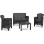 Garden furniture IPAE Progarden Jungle jun06can Anthracite (4 Pieces) by IPAE Progarden, Garden Furniture Sets - Ref: S791920...