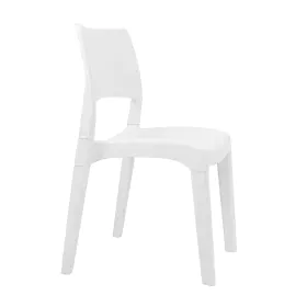 Silla de Jardín Progarden Klik Klak 52 x 53,5 x 82 cm Apilable Blanco de Progarden, Sillas de comedor de jardín - Ref: S79193...