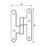 Charnière EDM PN07 100 x 58 mm Droite Acier inoxydable de EDM, Charnières - Réf : S7920590, Prix : 8,00 €, Remise : %