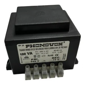 Safety transformer for swimming pool lighting PHONOVOX tp31100 100 VA 12 V 230 V 50-60 Hz 9,8 x 7,9 x 7,4 cm by PHONOVOX, Lig...