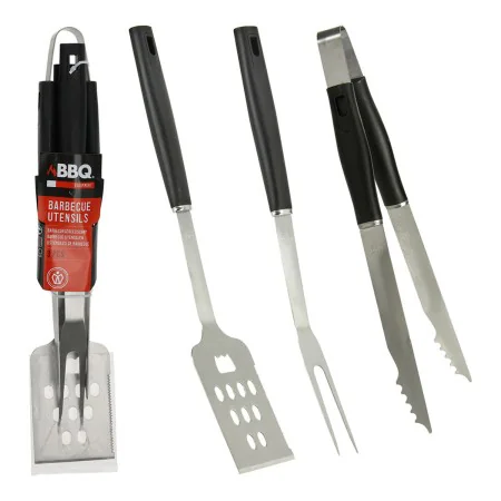 Utensílios para churrasco Preto 3 Peças de BigBuy BBQ, Kits de utensílios - Ref: S7922353, Preço: 9,41 €, Desconto: %