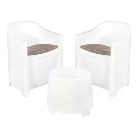 Conjunto de Mesa com 2 Poltronas IPAE Progarden Luna sluc06bg Branco Jardim (3 Peças) de IPAE Progarden, Conjuntos de mobiliá...