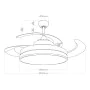 Ceiling Fan with Light EDM 33827 Ross White 35 W 4100 Lm 2190 Lm Retractable by EDM, Ceiling Fans with Lamp - Ref: S7922529, ...