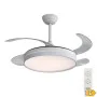 Ceiling Fan with Light EDM 33827 Ross White 35 W 4100 Lm 2190 Lm Retractable by EDM, Ceiling Fans with Lamp - Ref: S7922529, ...