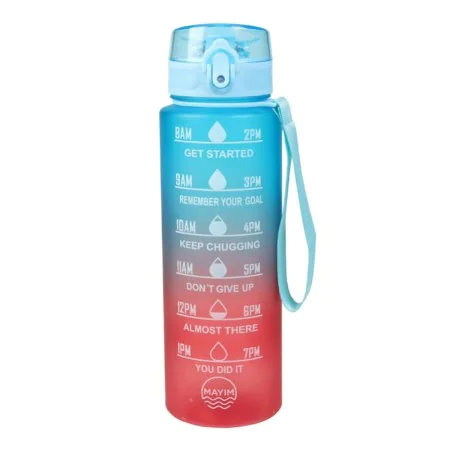 Water bottle EDM Sporting Blue Red 1 L Faded effect 8 x 8 x 26 cm by EDM, Canteens & Water Bottles - Ref: S7922641, Price: 7,...