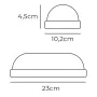 Applique Murale EDM 32449 Blanc Plastique F 18 W 120 W 1820 Lm Capteur de Mouvement Capteur de lumière Oblongue (6400 K) de E...