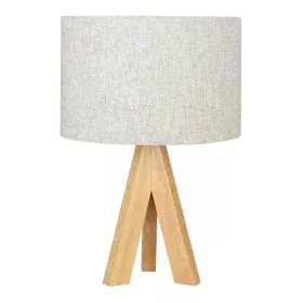 Lampe de bureau EDM 32160 Bois Tissu 18 x 18 x 30 cm E27 de EDM, Lampes de chevet - Réf : S7923036, Prix : 28,98 €, Remise : %