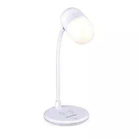 Lámpara LED con Altavoz y Cargador Inalámbrico Grundig Blanco 10 W 50 lm Ø 12 x 26 cm Plástico 3 en 1 de Grundig, Lámparas de...