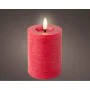 LED Candle Lumineo Red Ø 7 x 11,2 cm Rustic (AAA) by Lumineo, Candle Lights - Ref: S7924619, Price: 6,04 €, Discount: %