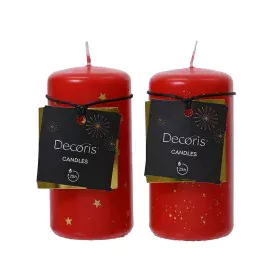 Vela Decoris Vermelho Ø 5 x 10 cm de Decoris, Velas - Ref: S7924621, Preço: 7,15 €, Desconto: %