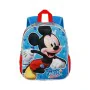 3D School Bag Mickey Mouse Karactermania Blue 26 x 11 x 31 cm by Mickey Mouse, Children's Backpacks - Ref: S7924929, Price: 1...