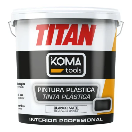 Pintura plástica Koma Tools TITAN Blanco 5 kg de Koma Tools, Pinturas para interiores - Ref: S7925148, Precio: 16,09 €, Descu...