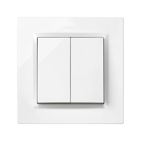 Interrupteur à bascule double Simon 8,4 x 4 x 8,4 cm de Simon, Plaques avec interrupteurs - Réf : S7925281, Prix : 10,18 €, R...