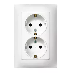 Plug socket Simon 2p+t Plastic 230 V 16 A Double by Simon, Outlets - Ref: S7925288, Price: 13,00 €, Discount: %