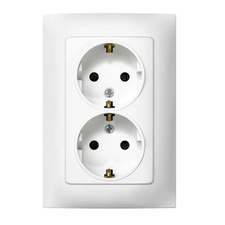 Plug socket Simon 2p+t Plastic 230 V 16 A Double by Simon, Outlets - Ref: S7925288, Price: 13,54 €, Discount: %