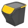 Recycling Waste Bin Mondex Stack N' Sort Yellow Grey 25 L With lid 40 x 30 x 34 cm by Mondex, Waste and recycling - Ref: S792...