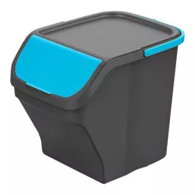 Recycling Papierkorb Mondex Stack N' Sort Blau Grau 25 L Stapelbar mit Deckel 40 x 30 x 34 cm von Mondex, Müll und Recycling ...