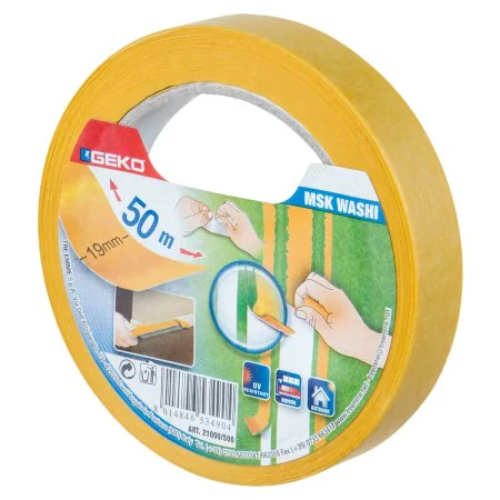 Masking tape Geko msk washi Orange Acrylic Paper 19 mm x 50 m by Geko, Adhesive tape - Ref: S7925485, Price: 5,77 €, Discount: %