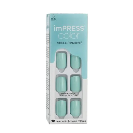 False nails Kiss imPRESS color Nº 008 Mint to Be (30 Units) by Kiss, False nails and accessories - Ref: S8316908, Price: 11,8...