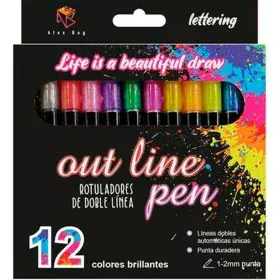 Marker-Set Alex Bog Outliner Bunt 12 Stücke Kuchen von Alex Bog, Fineliner - Ref: S8400241, Preis: 10,94 €, Rabatt: %