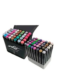 Set of Felt Tip Pens Alex Bog Luxury Canvas Gama Artist 40 Pieces Double-ended Multicolour by Alex Bog, Fineliners - Ref: S84...