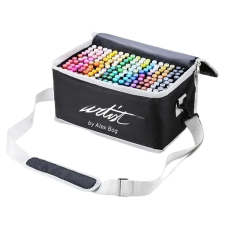 Set of Felt Tip Pens Alex Bog Luxury Canvas Gama Artist 204 Pieces Case Multicolour by Alex Bog, Fineliners - Ref: S8400259, ...