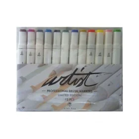 Felt-tip pens Alex Bog Professional Multicolour 12 Pieces Double-ended by Alex Bog, Fineliners - Ref: S8400260, Price: 11,68 ...