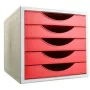 Arquivador modular Archivo 2000 ArchivoTec Serie 4000 5 gavetas Din A4 Vermelho 34 x 27 x 26 cm de Archivo 2000, Materiais, o...