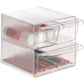 Mehrzweck-Organizer Archivo 2000 Durchsichtig 19 x 15 x 15 cm von Archivo 2000, Schreibtischbedarf, Organizer und Dispenser -...