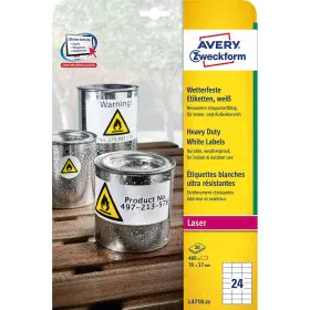 Klebeetiketten Avery Weiß 20 Blatt 70 x 37 mm von Avery, Klebeetiketten und Aufkleber - Ref: S8401494, Preis: 37,04 €, Rabatt: %