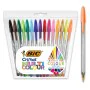 Set of Biros Bic Cristal Multicolor 15 Pieces Multicolour 0,42 mm (15 Pieces) by Bic, Retractable Ballpoint Pens - Ref: S8401...