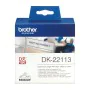 Cinta Laminada para Rotuladoras Brother DK-22113 62 mm x 15,24 m Negro/Transparente de Brother, Etiquetas adhesivas y pegatin...