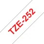 Cinta Laminada para Rotuladoras Brother TZE-252 Rojo/Blanco 24 mm de Brother, Etiquetas adhesivas y pegatinas - Ref: S8402432...