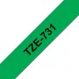 Laminated Tape for Labelling Machines Brother TZE-731 Black/Green 12 mm by Brother, Adhesive labels and stickers - Ref: S8402...