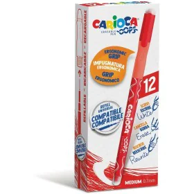 Pen Carioca Oops Red 0,7 mm 12 Pieces by Carioca, Stick Ballpoint Pens - Ref: S8403464, Price: 13,42 €, Discount: %