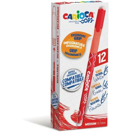 Penna Carioca Oops Rosso 0,7 mm 12 Pezzi di Carioca, Penne a sfera - Rif: S8403464, Prezzo: 12,87 €, Sconto: %