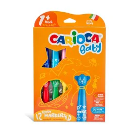 Set di Pennarelli Carioca Teddy Marker 1+ Multicolore 12 Pezzi di Carioca, Penne a punta porosa - Rif: S8403516, Prezzo: 12,3...