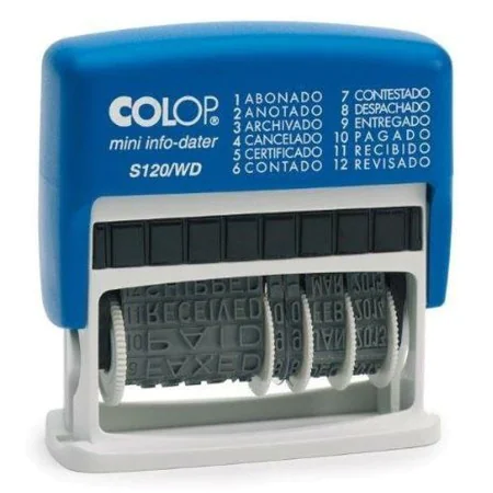 Stamp Colop S120/WD 4 x 42 mm Date Blue by Colop, Stamps and stamping materials - Ref: S8403608, Price: 19,24 €, Discount: %