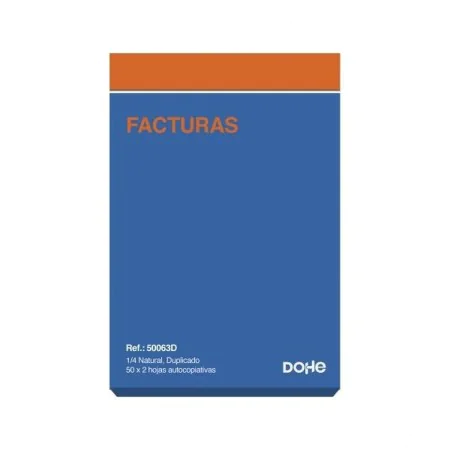 Talonario de Facturas DOHE 50063D 1/4 10 Piezas 100 Hojas de DOHE, Formularios de ventas y facturas - Ref: S8404098, Precio: ...