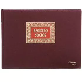 Libro Registro de Socios DOHE 09914 Burdeos A4 100 Hojas de DOHE, Libros de registro - Ref: S8404110, Precio: 18,15 €, Descue...