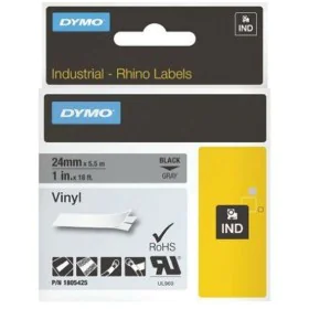 Laminated Tape for Labelling Machines Dymo ID1-12 White Black 12 mm x 5,5 m by Dymo, Adhesive labels and stickers - Ref: S840...