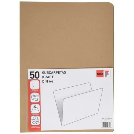 Subfolder Elba Natural brown A4 50 Units by Elba, Folders - Ref: S8404834, Price: 10,12 €, Discount: %