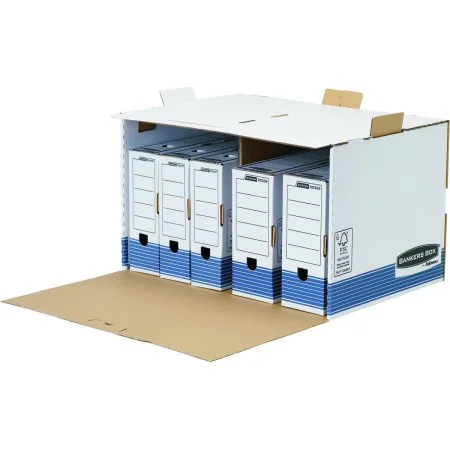 Caixa de Arquivo Fellowes Azul Branco A4 33,5 x 55,7 x 38,9 cm de Fellowes, Contentores - Ref: S8407025, Preço: 10,60 €, Desc...