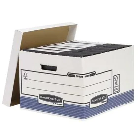 Scatola Archivio Fellowes Azzurro Bianco Din A4 29,4 x 38,7 x 44,5 cm di Fellowes, Contenitori - Rif: S8407026, Prezzo: 10,60...