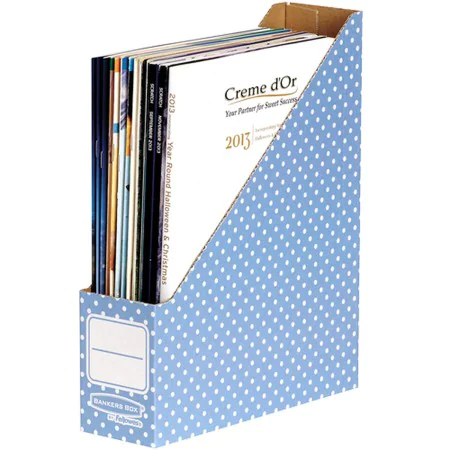 Porta-revistas Fellowes 4482101 Azul A4 Cartão Reciclado 10 Peças 7,8 x 31,1 x 25,8 cm de Fellowes, Pastas - Ref: S8407054, P...